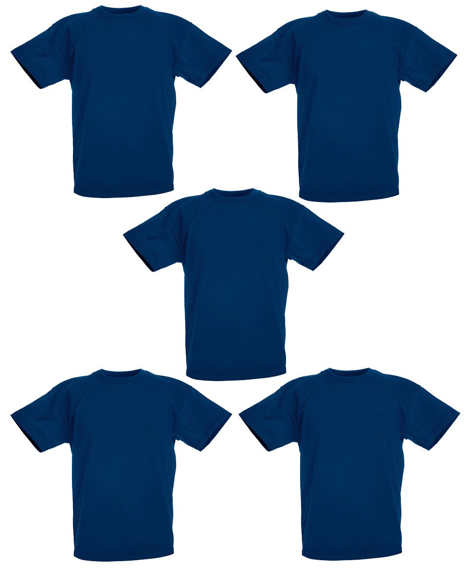 Camiseta Fruit Of The Loom Niños Camiseta Básica Para Niños Fruit Of The Loom Valueweight - Algodón, Cuello Redondo, Manga Corta (Unisex) Camiseta Basica Niño