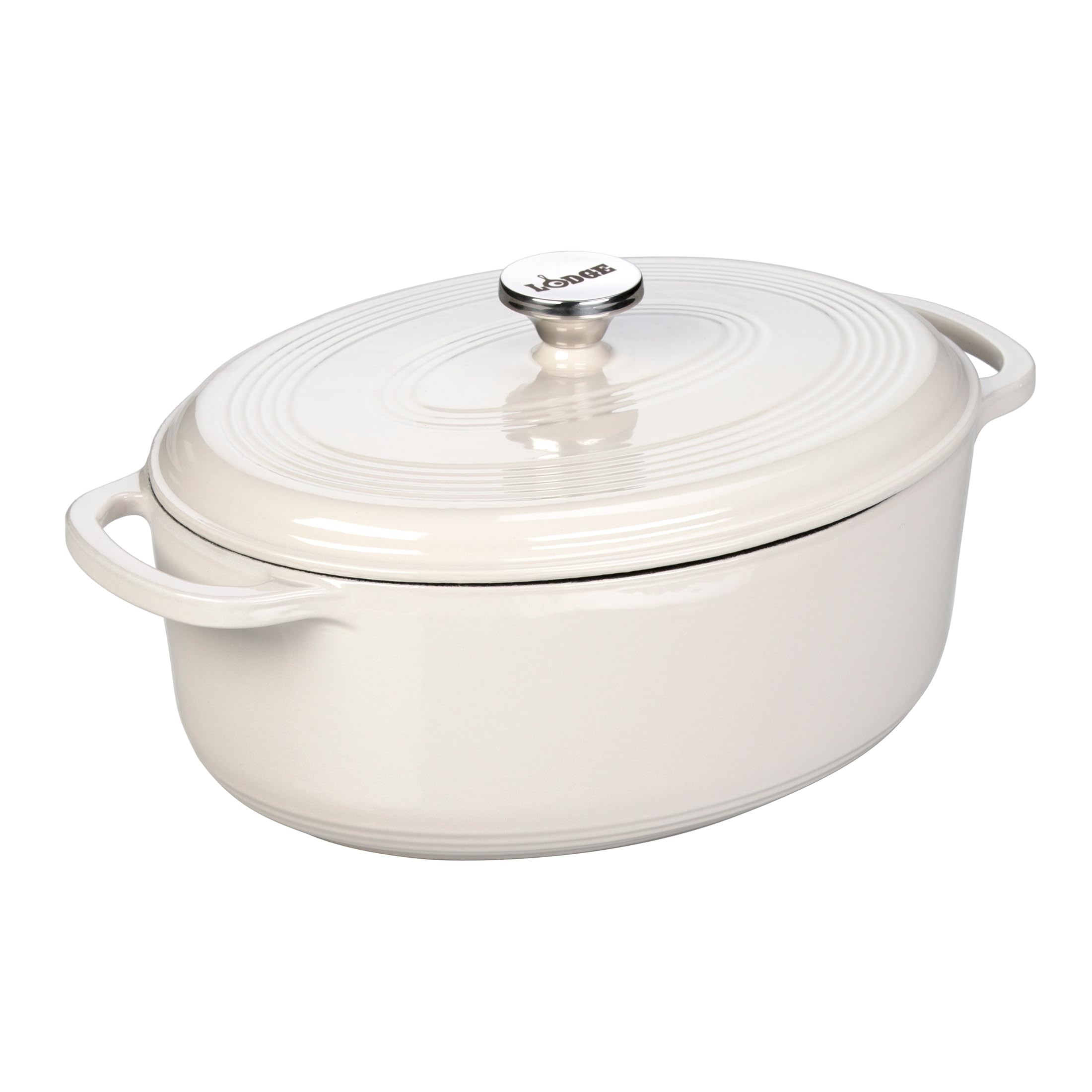 Lodge Enameled Dutch Oven - 7 Quart Oyster White -1 Lodge Enameled Dutch Oven - 7 Quart Oyster White -1