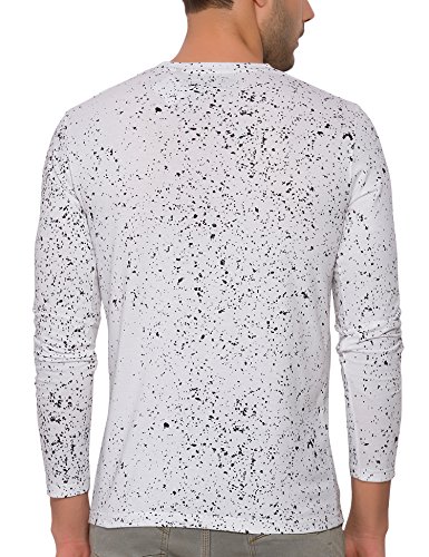 Image of CAHOOT Men's Polka Printed White T-Shirt