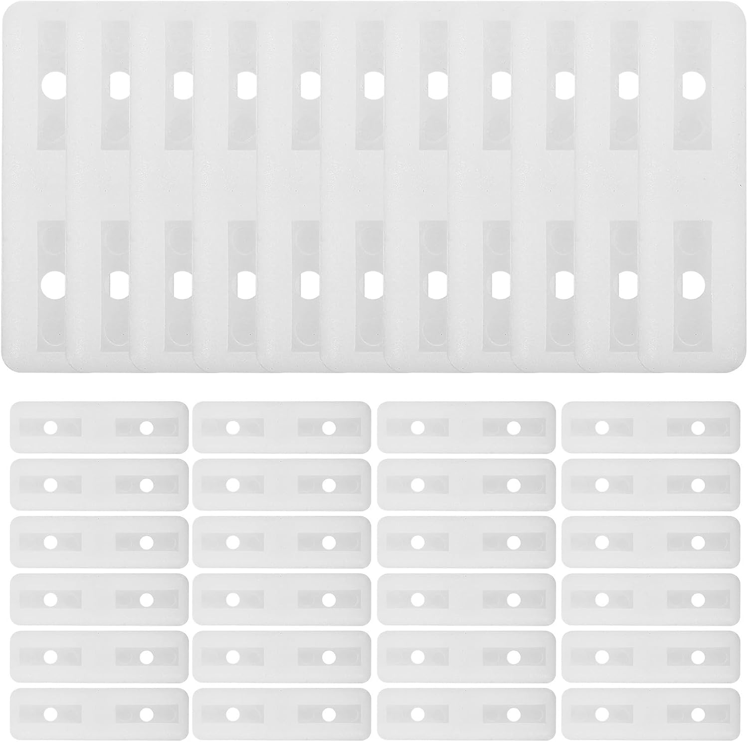 200pcs Plastic Furniture Leg Pads Anti-Skid Rectangular Chair and Sofa Foot Protectors Floor Stoppers for Office Desk and Home Furniture