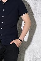 Vista 5 de XUANPAI Pulseras de alerta médica para hombres y mujeres con grabado gratuito ajustable de acero inoxidable para emergencias médicas