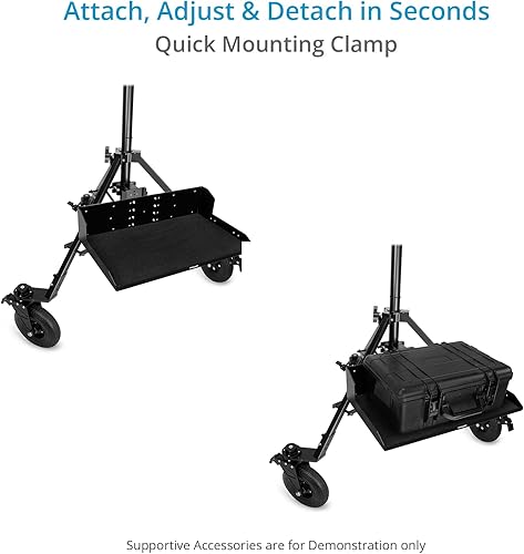 Miniatura 3 de Proaim Bandeja de estación de trabajo Alpha para portátil y estuche. para soportes en C o cualquier poste con diámetro. Rango de 1.496 in-1.969 in