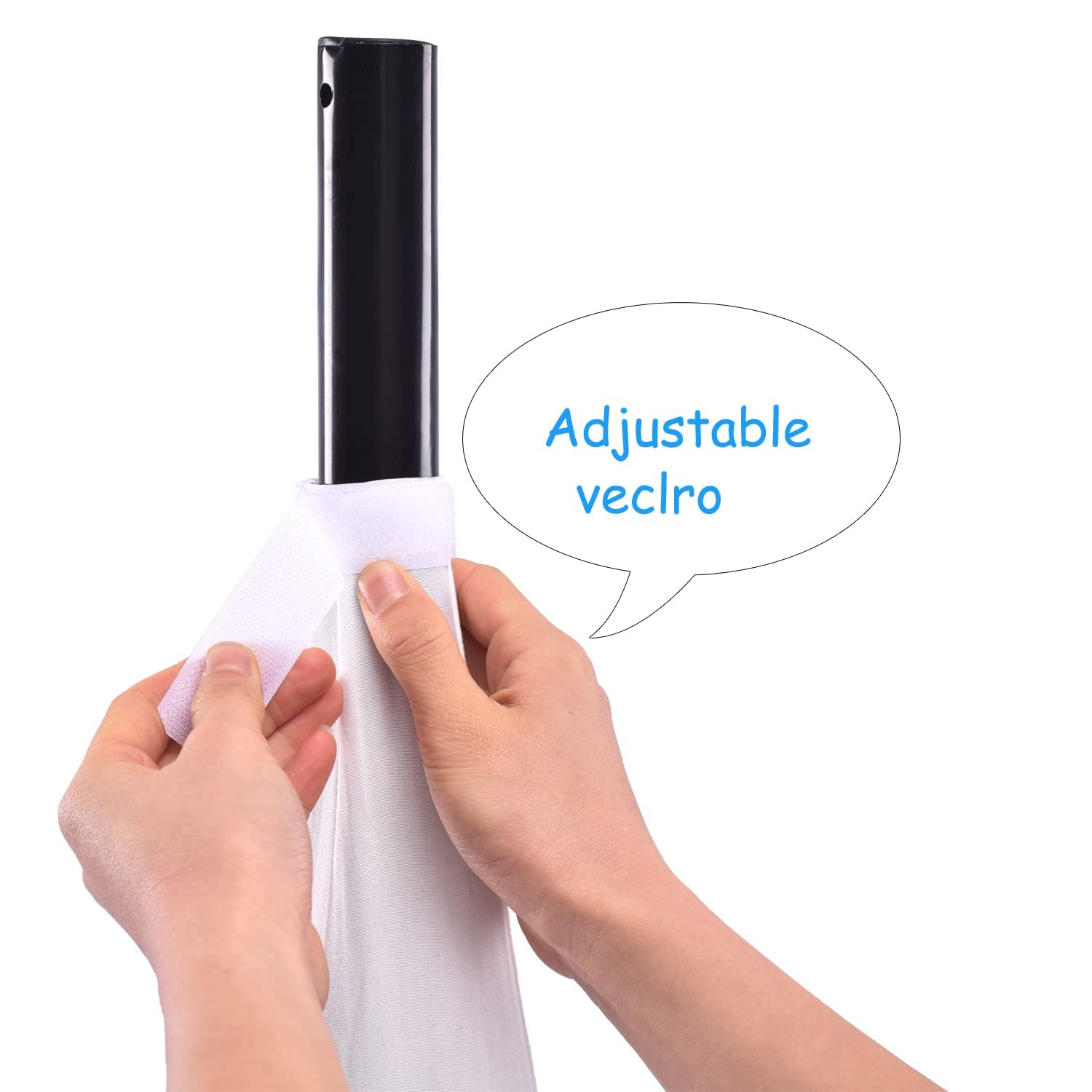 Paquete de 4 fundas para trípode para altavoces de DJ, con cobertura de 360 grados (color blanco, paquete de 4)