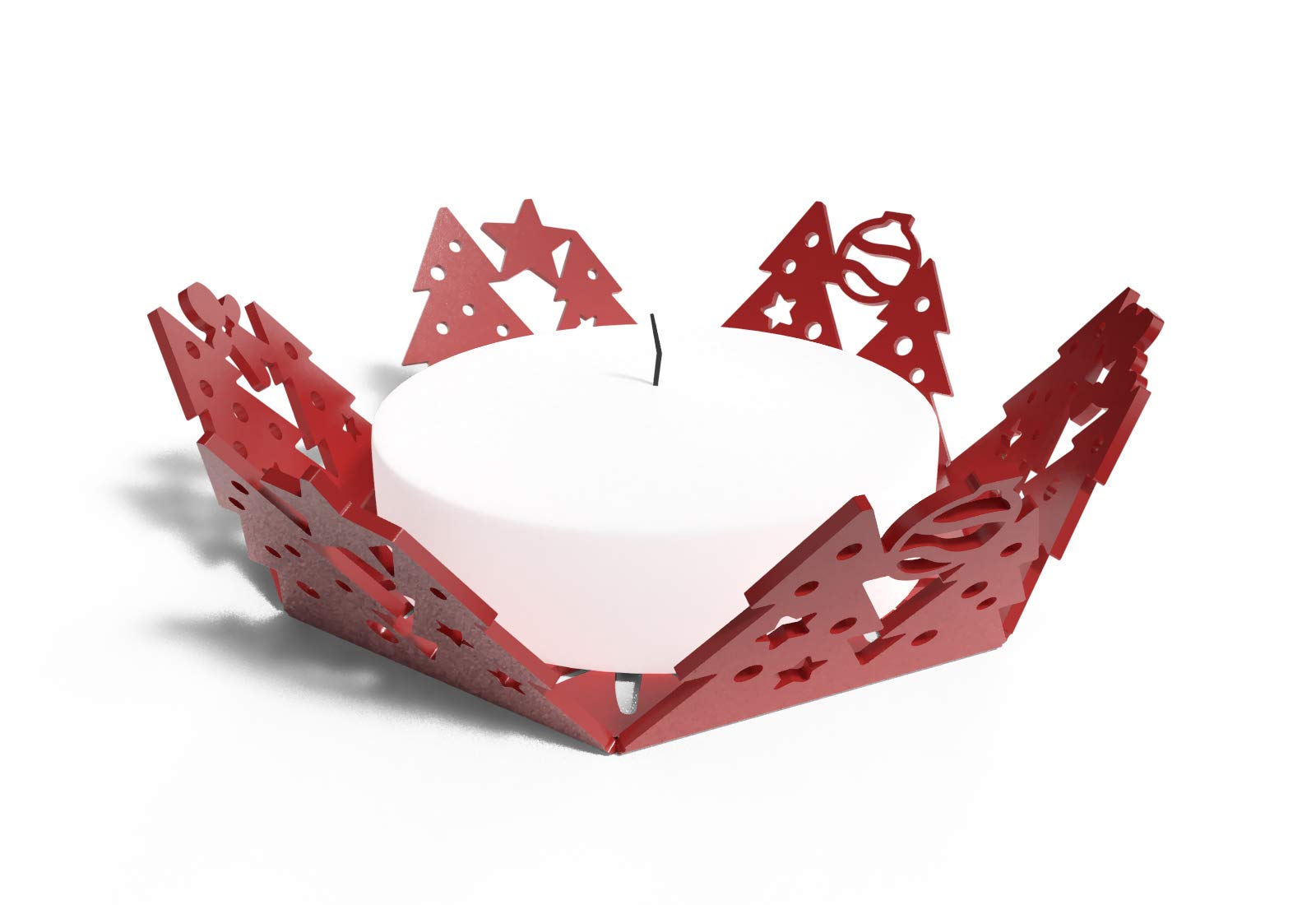 Accessoire pour les fêtes design moderne en métal rouge fer