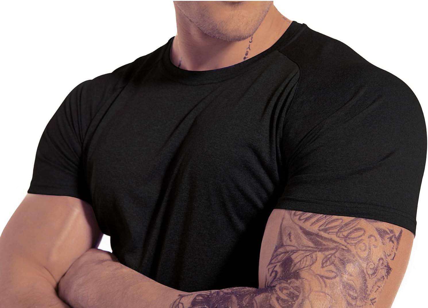 Men's 3pack Dry Fit Workout Gym Short Sleeve T Shirt Moisture Wicking Active Athletic Performance Running Shirts - Image 5
