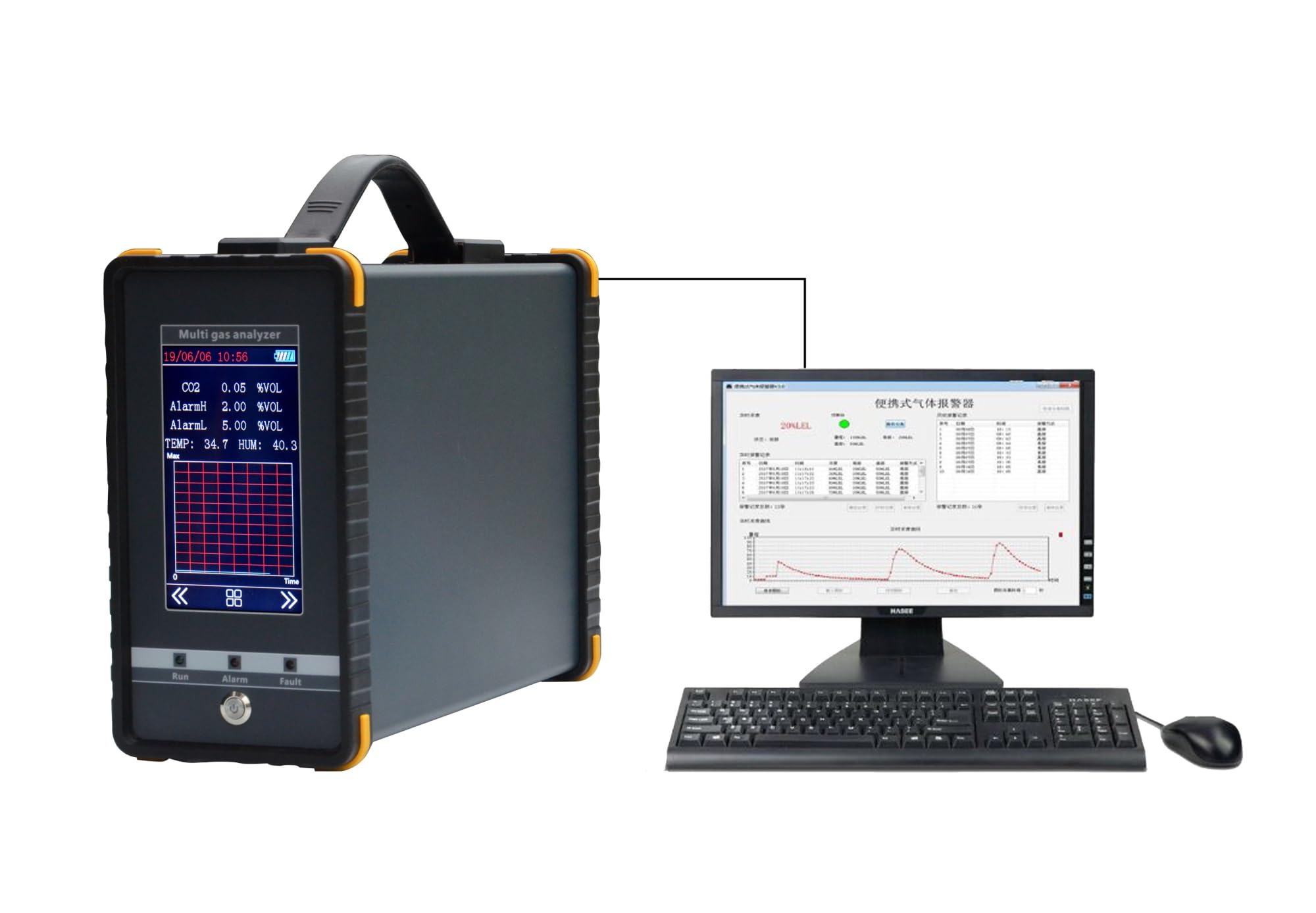 Gasdetektor, S360 Pump-Saug-Mehrgasanalysator, 16-in-1-Gasdetektor