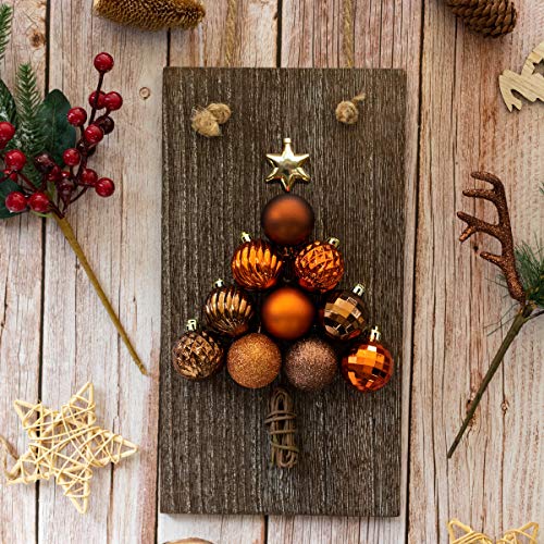 Ki Store 34Ct Christmas Ball Ornaments 1.57" Small Shatterproof Christmas Decorations Tree Balls For Xmas Tree Halloween Party Decor, Tree Ornaments Hooks Included #TOP2