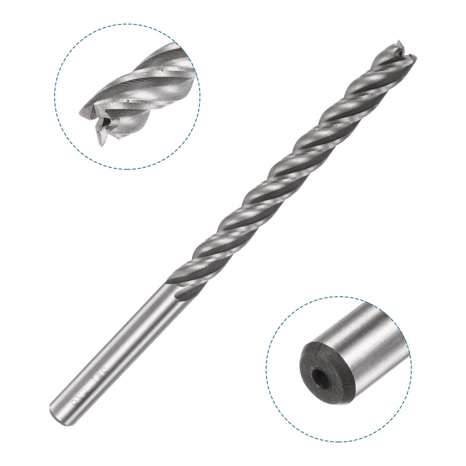 QUARKZMAN 8mm Embout Carré Mill x 1 Pièce Haute Vitesse Acier 4 Flûtes Fraisage Fraise pour Rainure Usinage, [8mm Tige, 120mm Longueur]