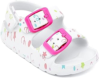 ChayChax Toddler Boys Girls Double Buckle Sandals Children's Adjustable Back Strap Water Sandal