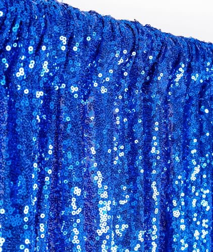 ShinyBeauty Royal Blue Curtains Sequin Curtains 4ftx8ft Window Curtains Royal Blue Sequin Curtains for Backdrop Farmhouse Curtains Bedroom Curtains