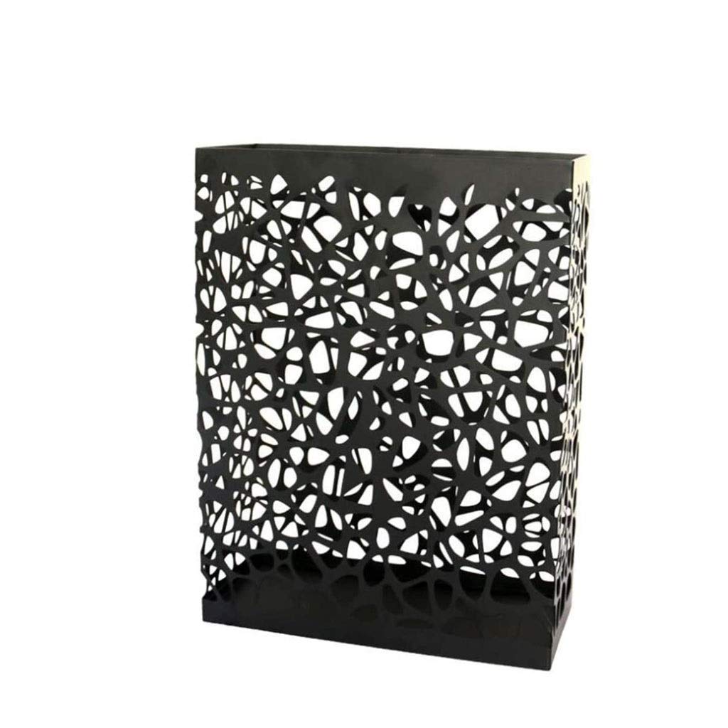 KLerDH Umbrella Stand, Metal, Floor Cane Rack Drain Commercial Multi-function Storage(Svart)