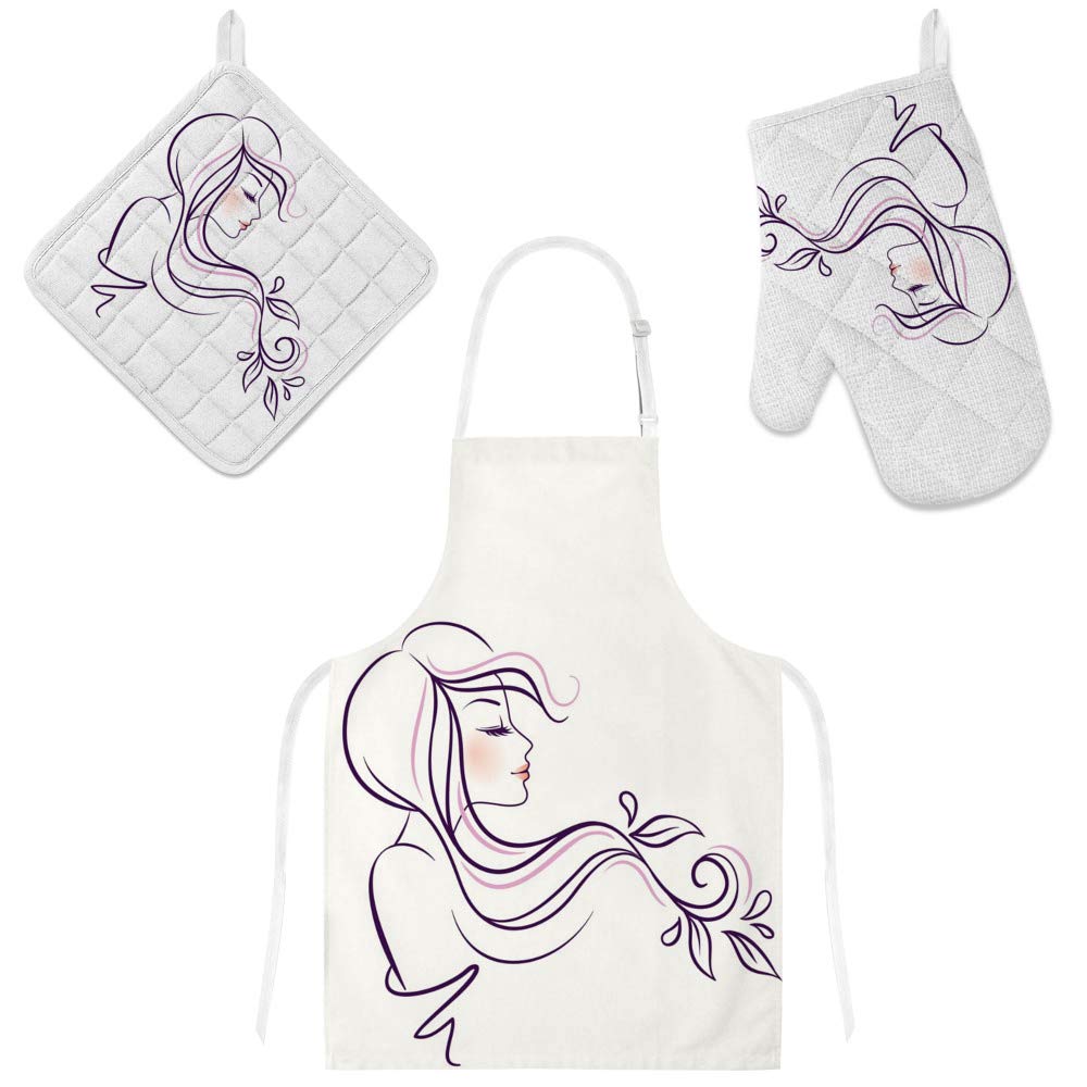 Tabliers de cuisine pour femme longs Cheshongg pour préparer vos repas en famille avec soin