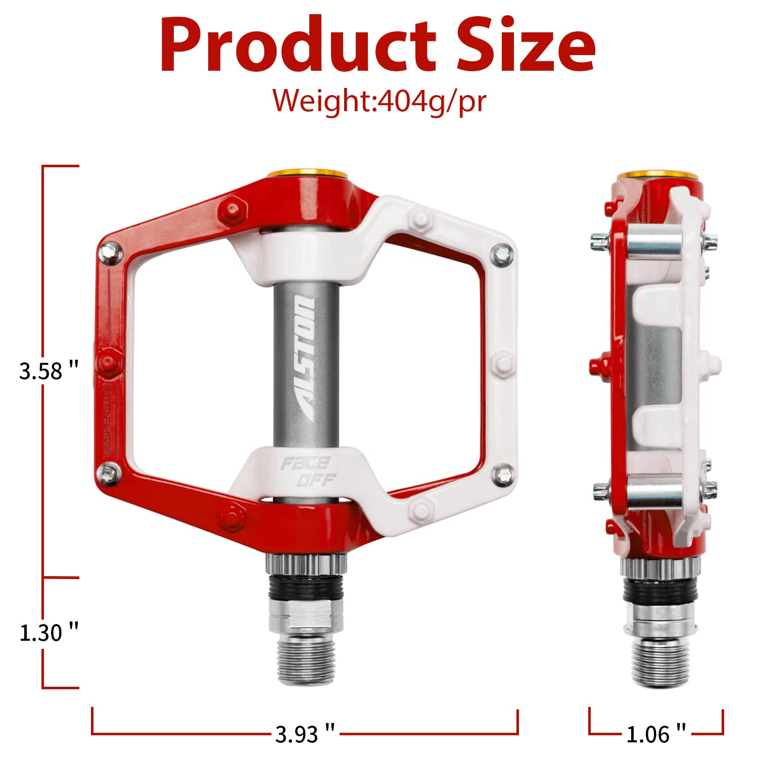GEWAGE Pedali Piatti Doppia Funzione E Pedale SPD Con Riflettori, Piattaforma Piatta Con 3 - Foto 3