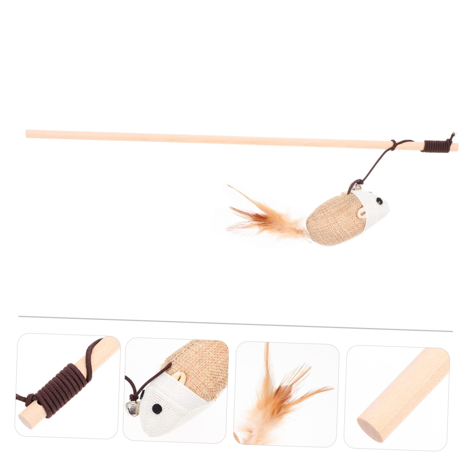 Abaodam Jouet Interactif pour Chat Chaton Bâtonnet avec Clochette Jouet Amusant pour Chat Portatif