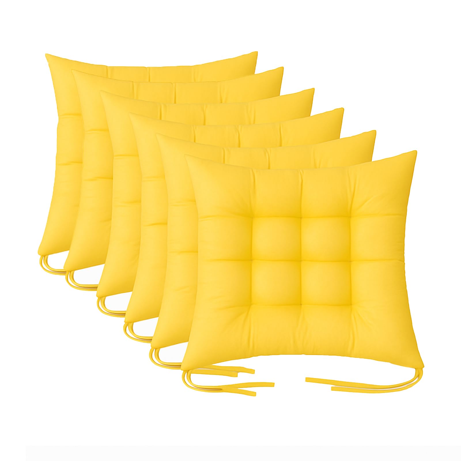 Cushion Chair Pad Cushions - Tie-on Dining Chair Pads - 38x38x5 cm Hypoallergenic Soft Polyester Tie-on Chair Pads, Wide, Stylish and Comfortable โ image 1