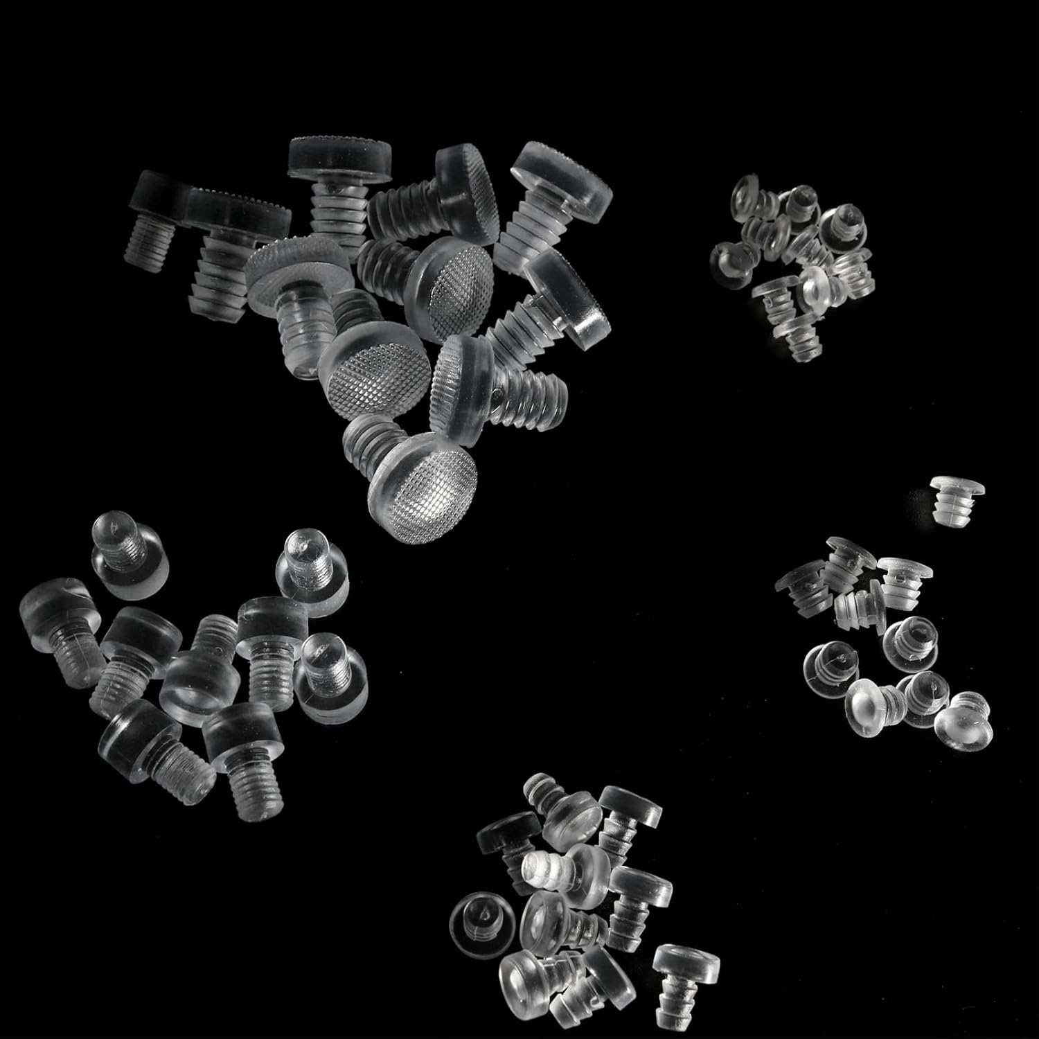 YHXiXi 50PCS 5 Size Transparent Rubber Pellets Glass Table Top Bumpers Clear Rubber Table Glass