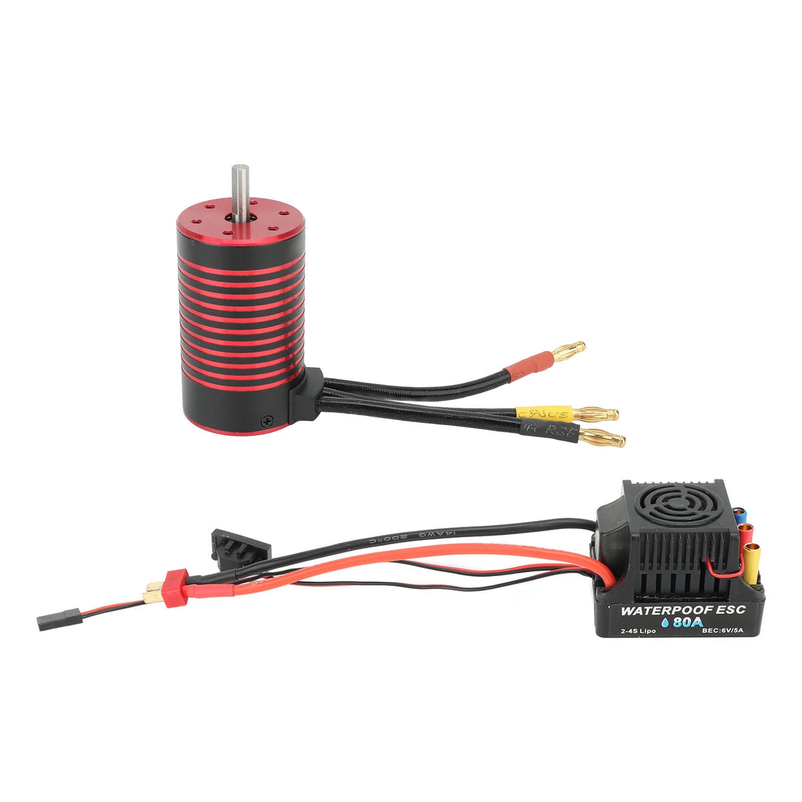 Motore Brushless, Potenza Stabile, Rotore a Coppia Elevata, Bobina in Rame Resistente Alle Alte Temperature, Set Servomotore Brushless, Coperture in Alluminio per (3100KV)
