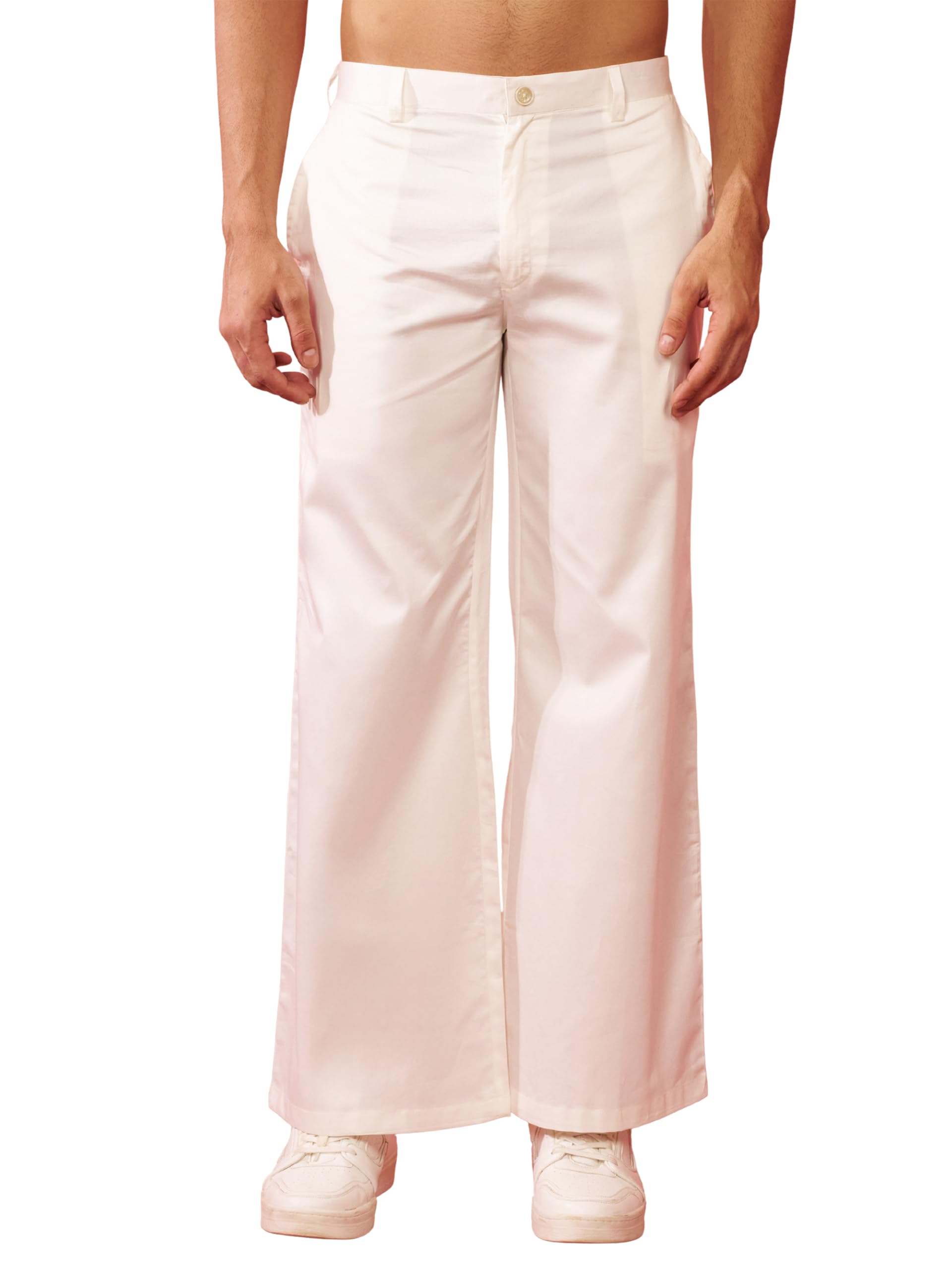 vastramay Men's Black Fine Satin Palazzo Pants - Festive Traditional Bottoms-picture-49