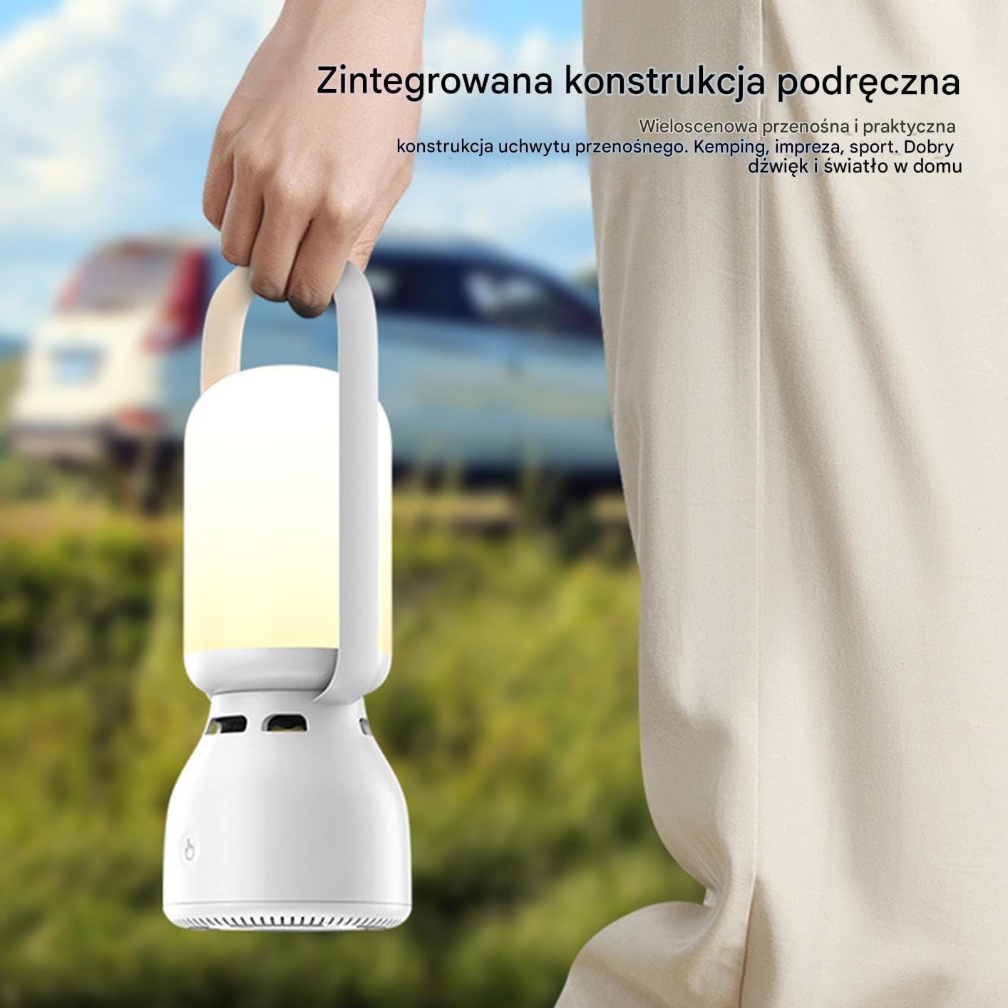 Lampa kempingowa z głośnikiem Przenośna wodoodporna lampka nastrojowa | Lampa namiotowa z głośnikiem bezprzewodowym Lampa nastrojowa z akumulatorem 1800 mAh na ogród i