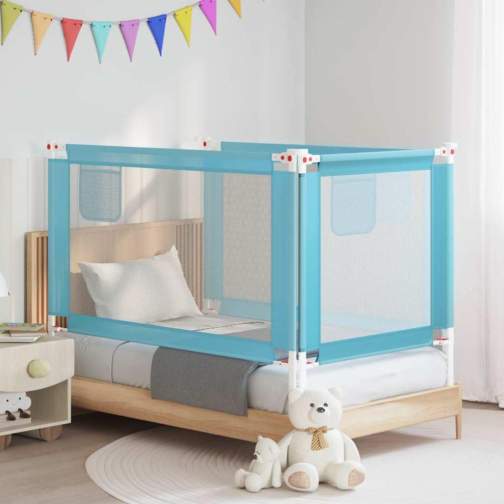 Sponda di protezione per letto per bambini, 140 x 25 cm, blu