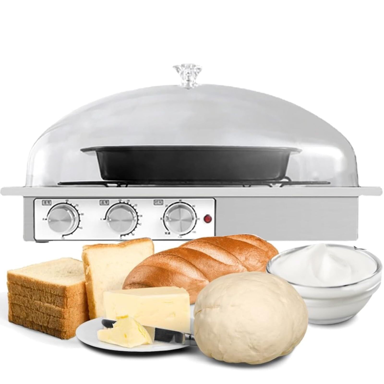 UMJIGF Dough proofer with Heater, Bread fermenter, Bread proofer, sourdough Bread Making Tool kit, Low Temperature Heating for Making Bread,S