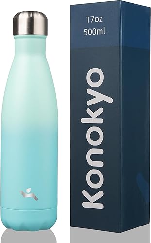 Miniatura 41 de Botellas de agua con aislamiento, de 25 onzas, de doble pared, de acero inoxidable, con vacío, de metal, para deportes y viajes, color azul