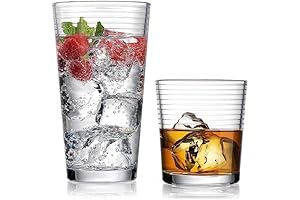 Glaver's Drinking Glasses 8-17 oz. and 8-13 oz. 16 piece glassware set