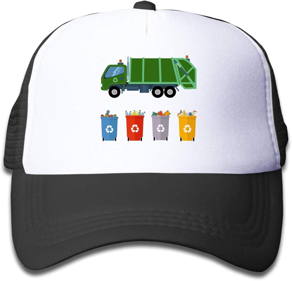 Waldeal Boys Recycling Bin Trash Truck Garbage Man Kids Mesh Baseball Cap Adjustable Trucker Hat: Clothing, Shoes & Jewelry