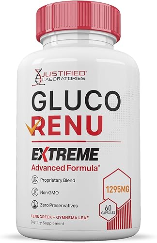 Miniatura 4 de Gluco Renu Extreme 1295MG Glyco Support Píldoras Fórmula Advacned Gluo Renew Soporte de glucógeno formulado con cúrcuma berberina resveratrol ajo,