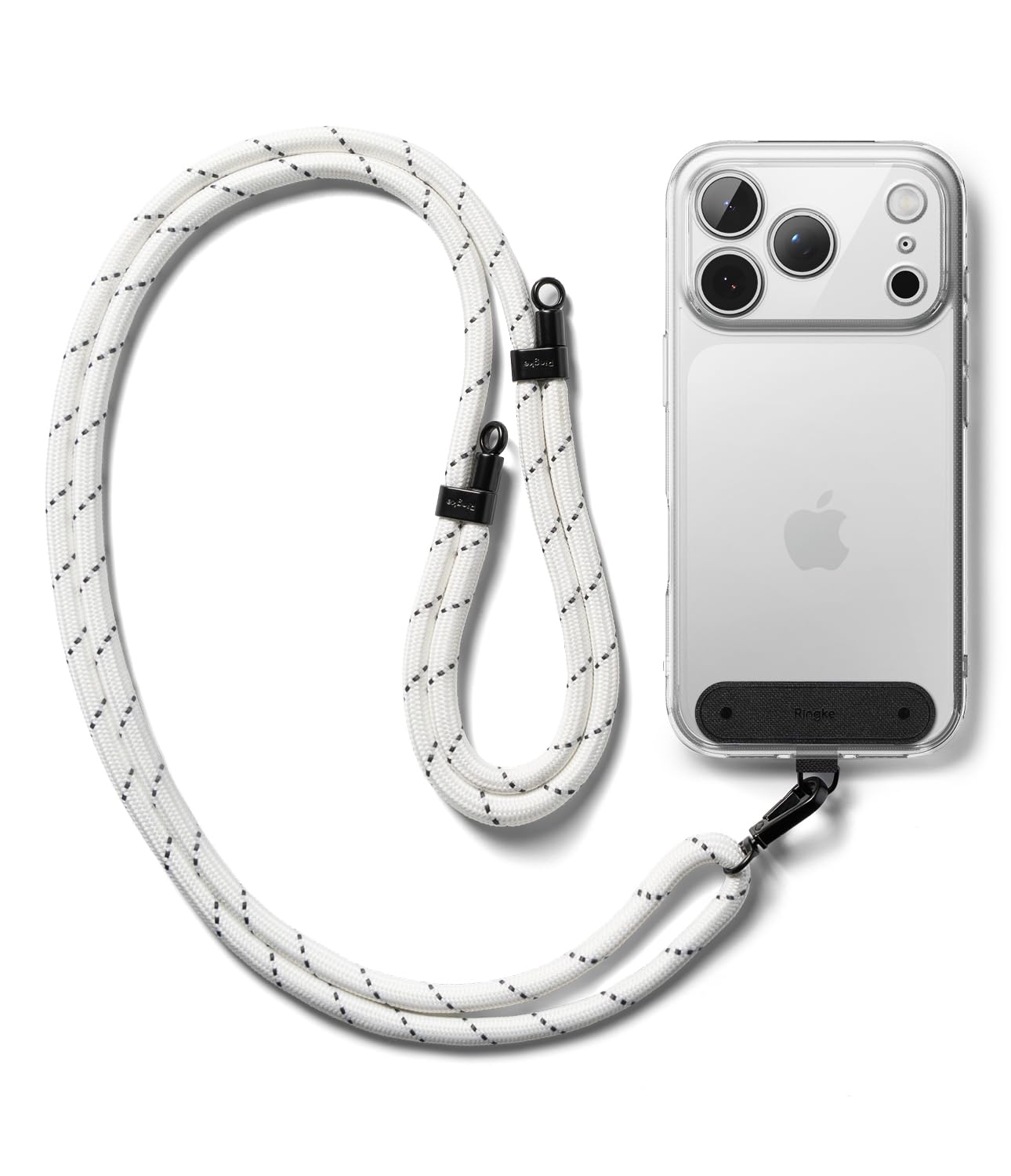 Ringke Holder Link Strap with Black Nylon Tag, Adjustable Crossbody Polyester Rope Lanyard Compatible with Universal Smartphone Case-picture-17