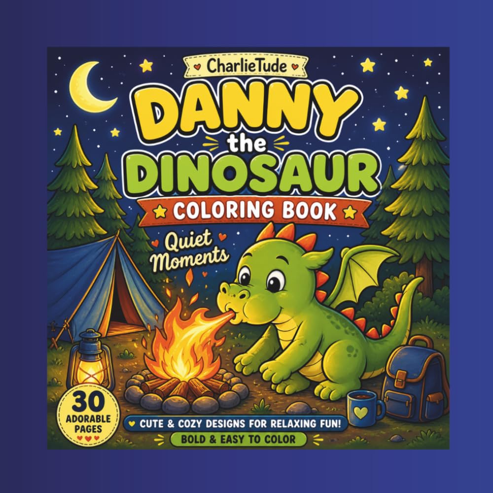 CharlieTude Danny the Dinosaur Coloring Book: Take a Journey with Danny the Dino for some fun adventures