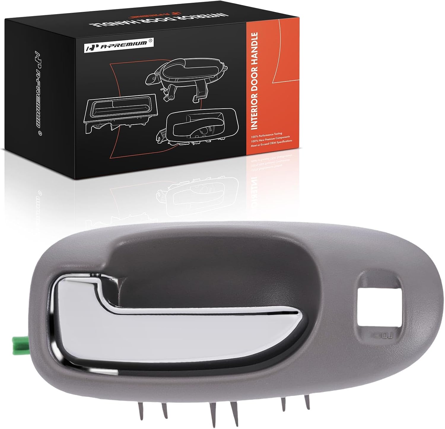 A-Premium Front Left Driver Side Interior Door Handle Compatible with Chrysler Sebring 2001-2006 & Dodge Stratus 2001-2006, Sedan, Light Gray & Chrome, Replace# US271L5AALG