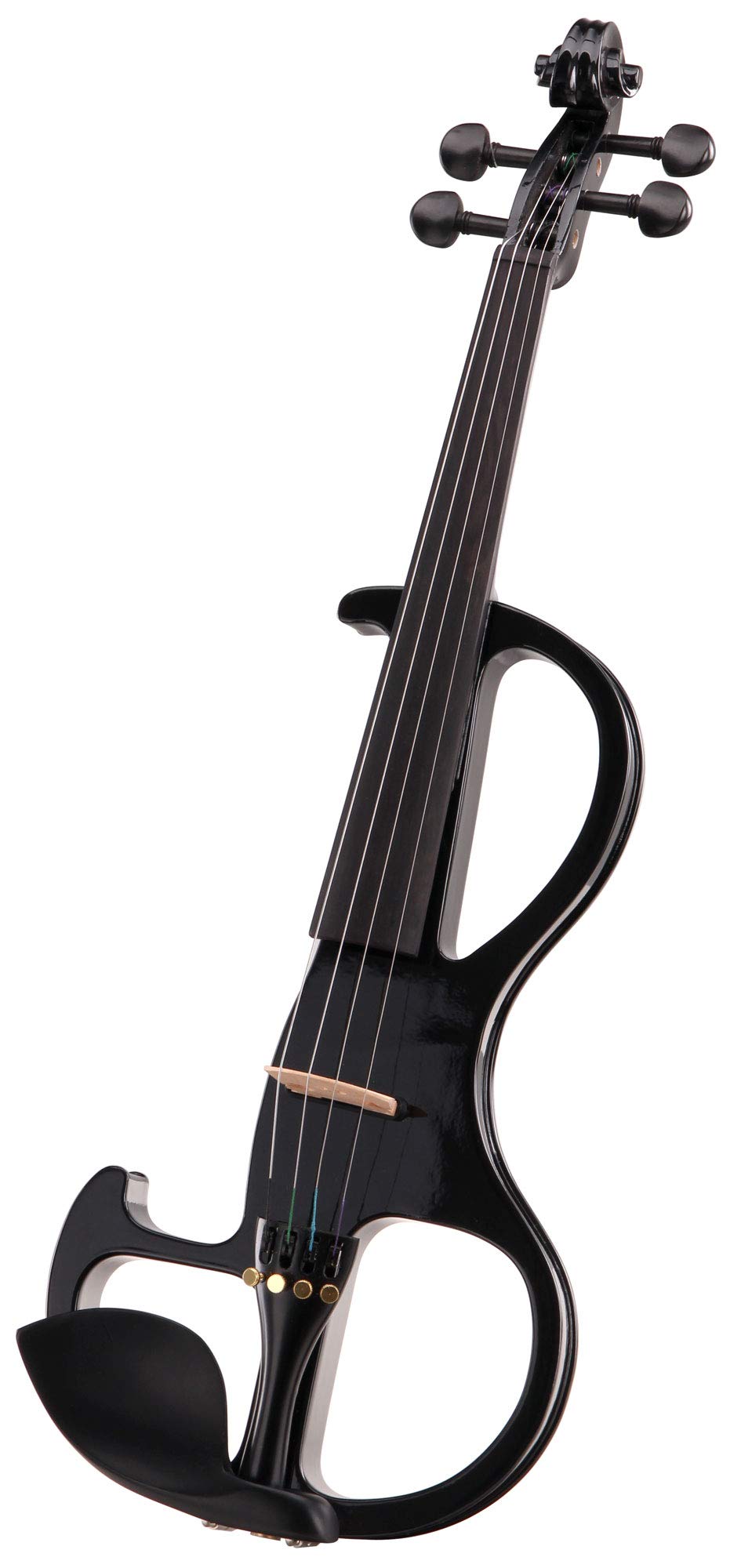 Classic Cantabile EV-90BK E-Violine (E-Geige mit Tonabnehmer, Fichte/Ahorn/Ebenholz) schwarz