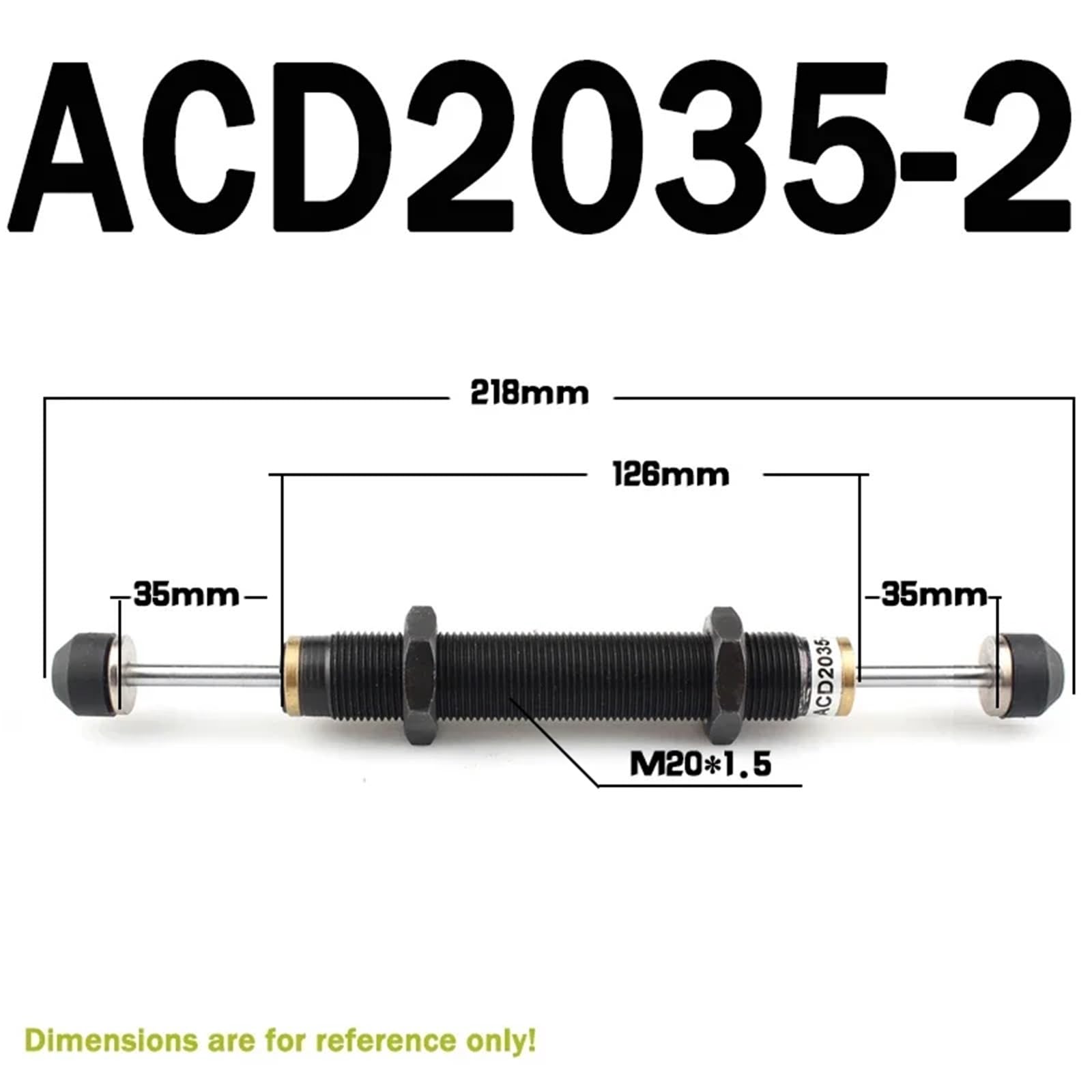 1pcs Two-way Hydraulic Buffer 2030-2 Double Head Damper ACD2050-W Manipulator Speed Stabilizer(ACD2035-2Q)