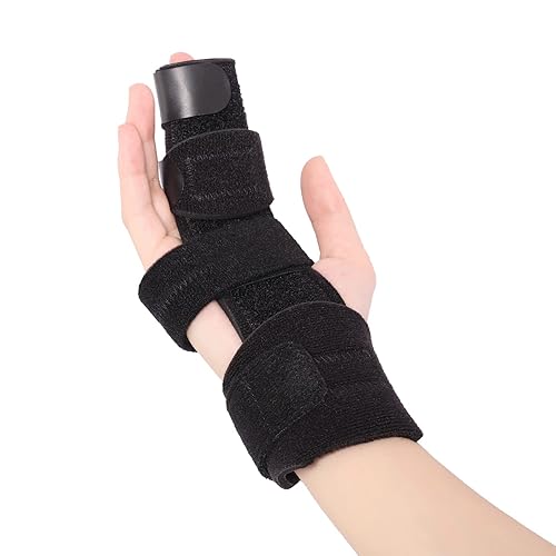 Férula de dedo de gatillo para 2 dedos, férulas reversibles para dedos para mazo, dedo roto, artritis, fractura metacarpiana, soporte de mano con