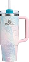 Vista 121 de STANLEY Quencher H2.0 Vaso Térmico con asa y pajilla, 64 onzas, tapa Flowstate de 3 posiciones, gran capacidad para viajes y deportes, vaso de acero