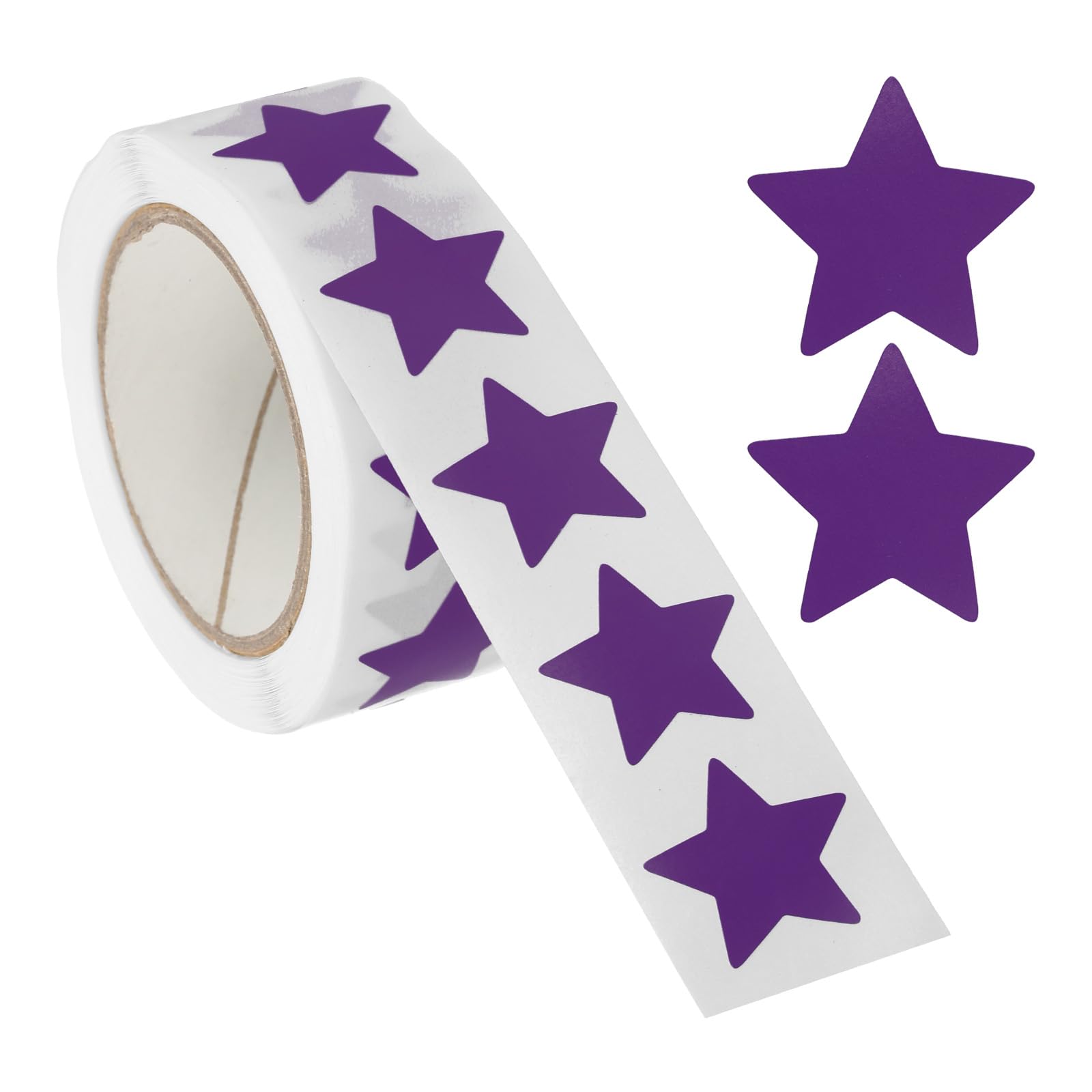 PATIKIL Star Stickers Roll 3/4", 500 Pcs Self-Adhesive Reward Stickers Star Labels for Behavior Chart Classroom Teacher Supplies and DIY Craft, Violet