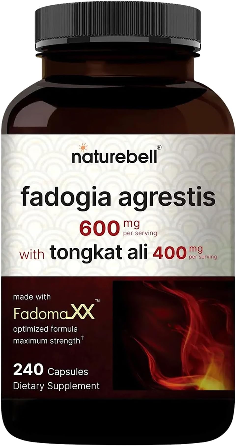 Fadogia Agrestis - 240 Capsules - 600mg Fadogia Agrestis with 400mg Tongkat Ali - High Strength Extracts for Vitality & Workout Performance Support*