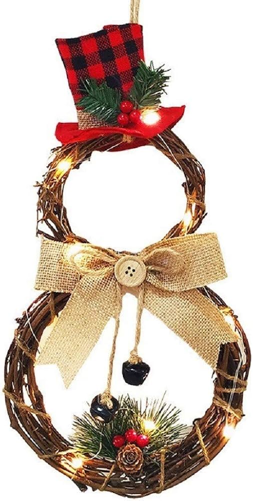 Amazon.co.jp: クリスマスリース 40×20 雪だるま LEDライト Xmas Amazon.co.jp: クリスマスリース 40×20 雪だるま LEDライト Xmas