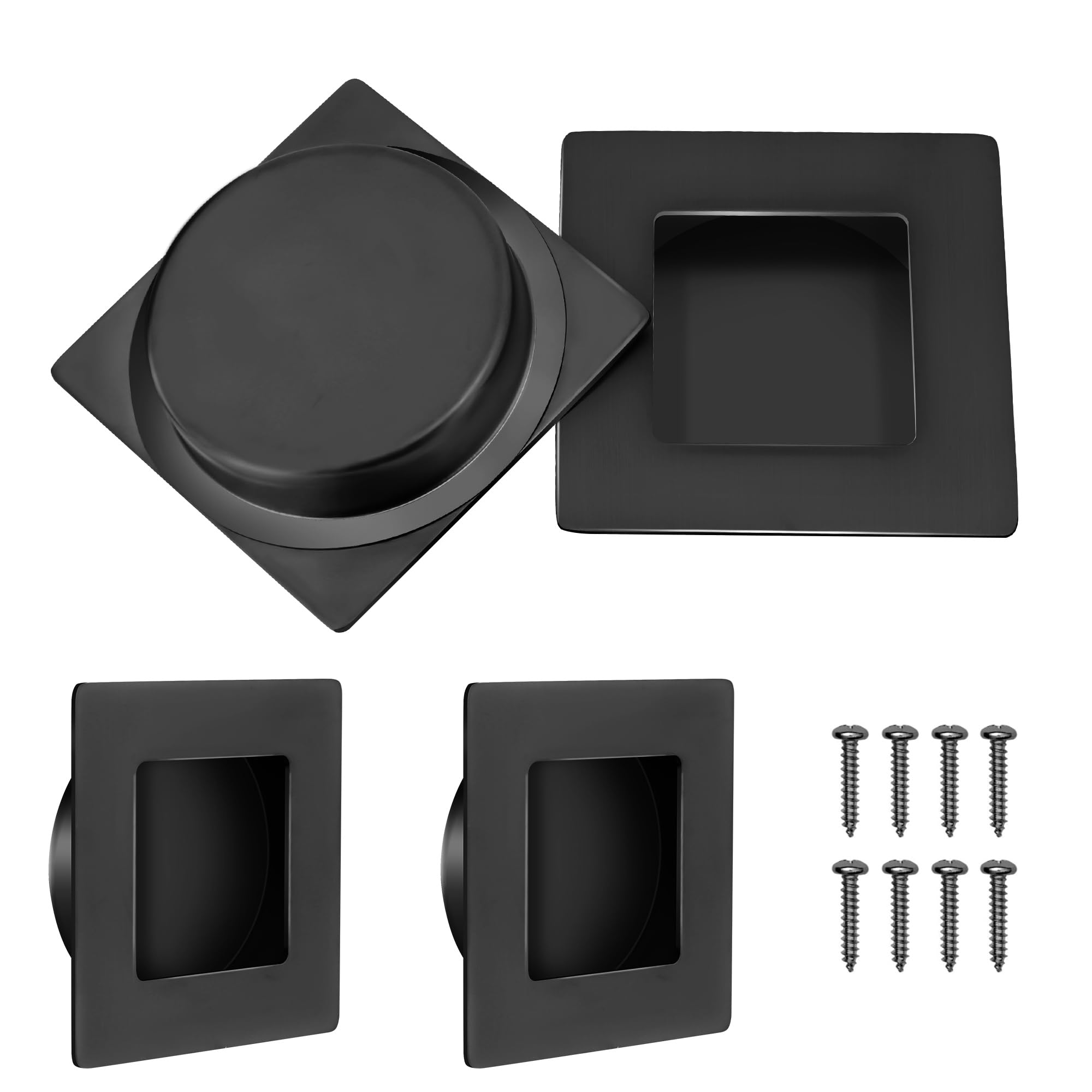 Malimali 4 Pack Recessed Sliding Door Handles