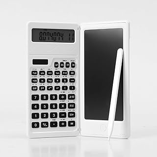 Scientific Calculator, Dual Power Scientific Calculator with Erasable LCD Writing Tablet, 10-Digit LCD Screen Foldable Calculator, Perfect School Supplies for Students, Teachers