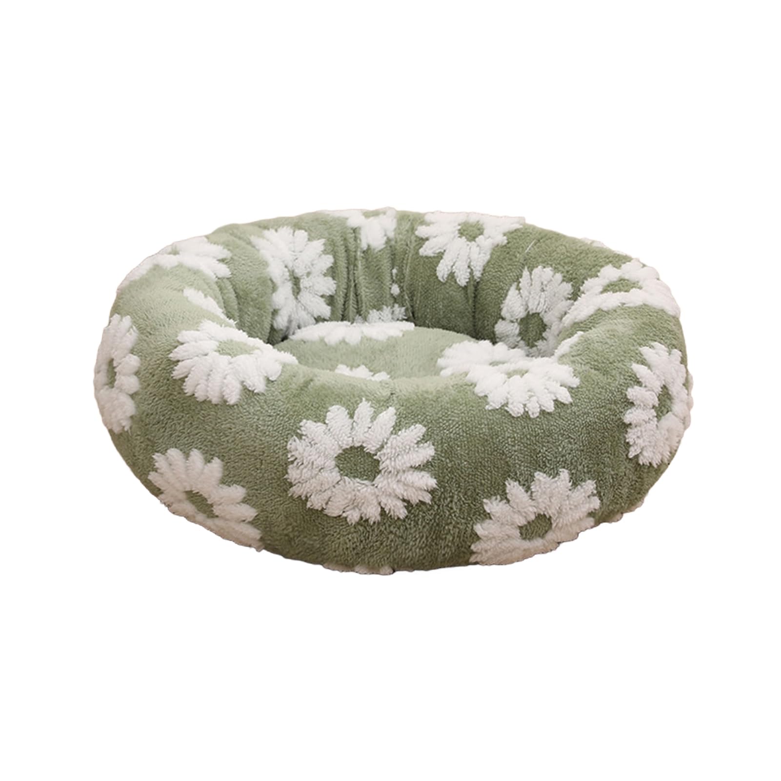 matumou Round Donut Cat -slip Pet Cozy Bed Plush Soft Cat Cushion Bed Calming Pet Warm for Small Dogs Cats