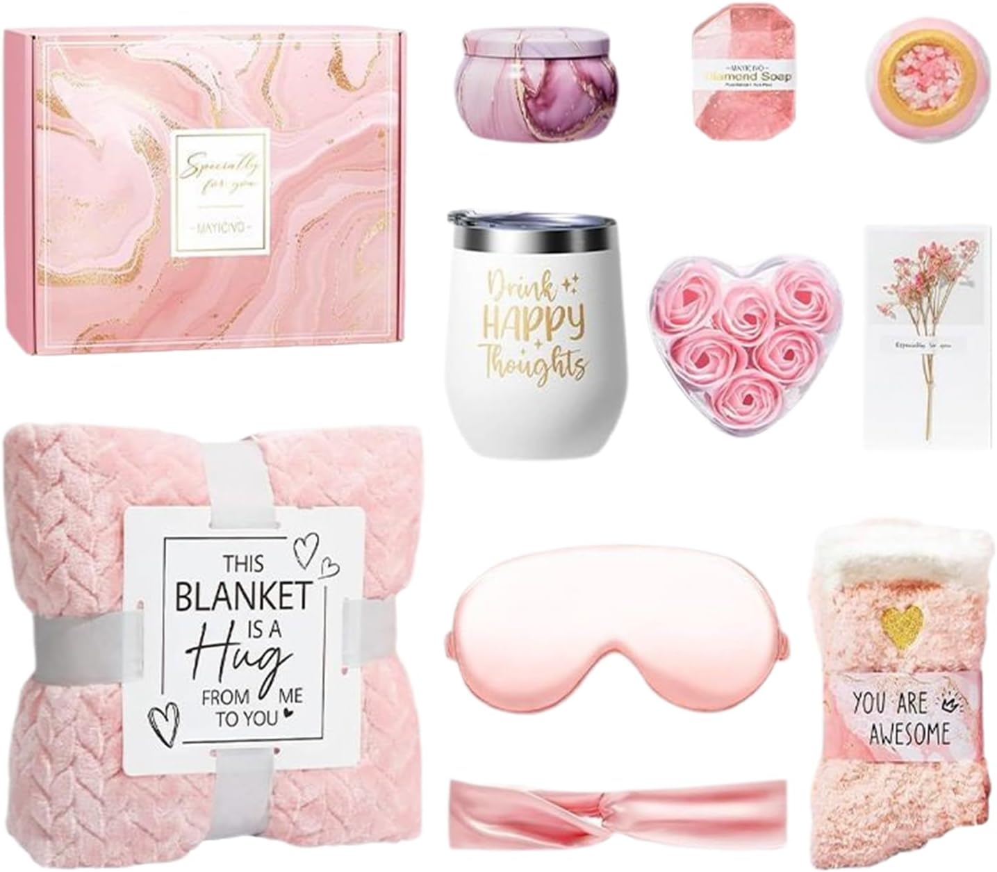 Zelfverzorgingsset voor vrouwen, zelfzorg, verjaardagsmand voor vrouwen, ontspanningsset voor Moederdag, postpartum herstel bruidsdouche