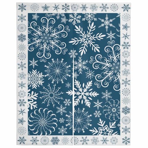 のれん 遮光 おしゃれ 暖簾カーテン 間仕切り 仕切り 目隠し 防寒 防音 厚手 和風 玄関 キッチ リビング 出入り口 グッズ 寝室 春夏秋冬 冬 芸術 クリスマス テクスチャ 雪の結晶 レトロ 幅75x丈90cm