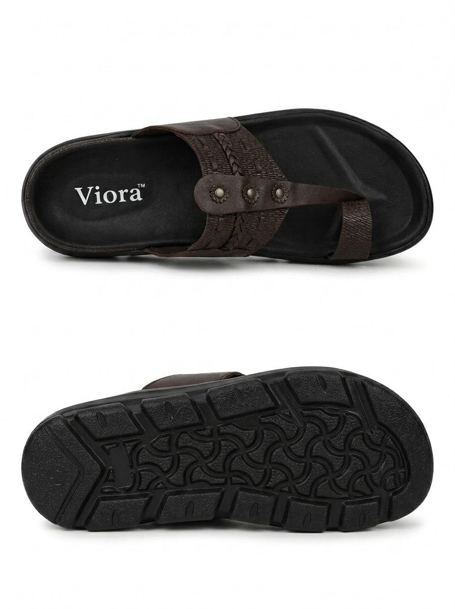 viora Men's ARCHFIT Genuine Leather Toe-Ring Sandals DD-52-picture-26