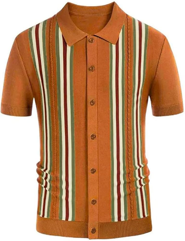 Amazon.com: Generic Men's Short Sleeve Knitted Polo Shirt