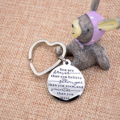 O.RIYA Always Remember You Are Braver Than You Believe Jewelry Necklace/Keyring - Image 3