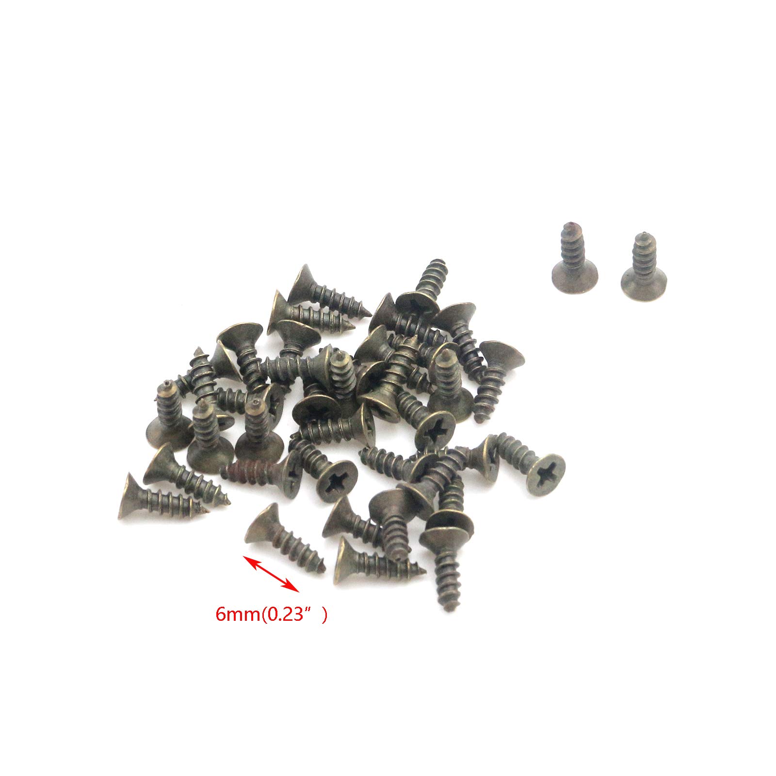 Quluxe 5 Pcs Butterfly Latch Hasp with Screws, Small Wooden Jewelry Boxes Suitcase Cabinet Antique Lock Latches- Bronze 3