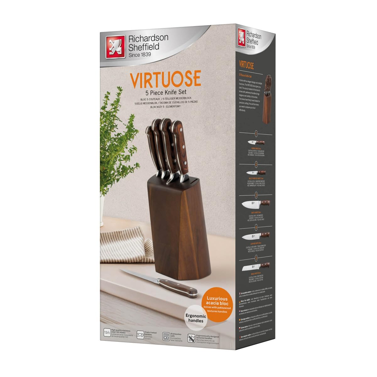 Richardson Sheffield Virtuose - Bloc 5 couteaux de cuisine