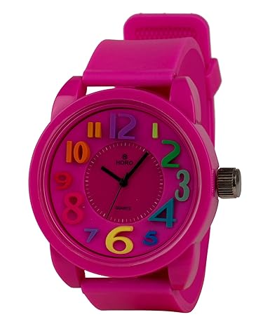 Horo(Imported) Analog Magenta 3D-Strap Round Dial Kids Watch 5.5x4.9x1cm